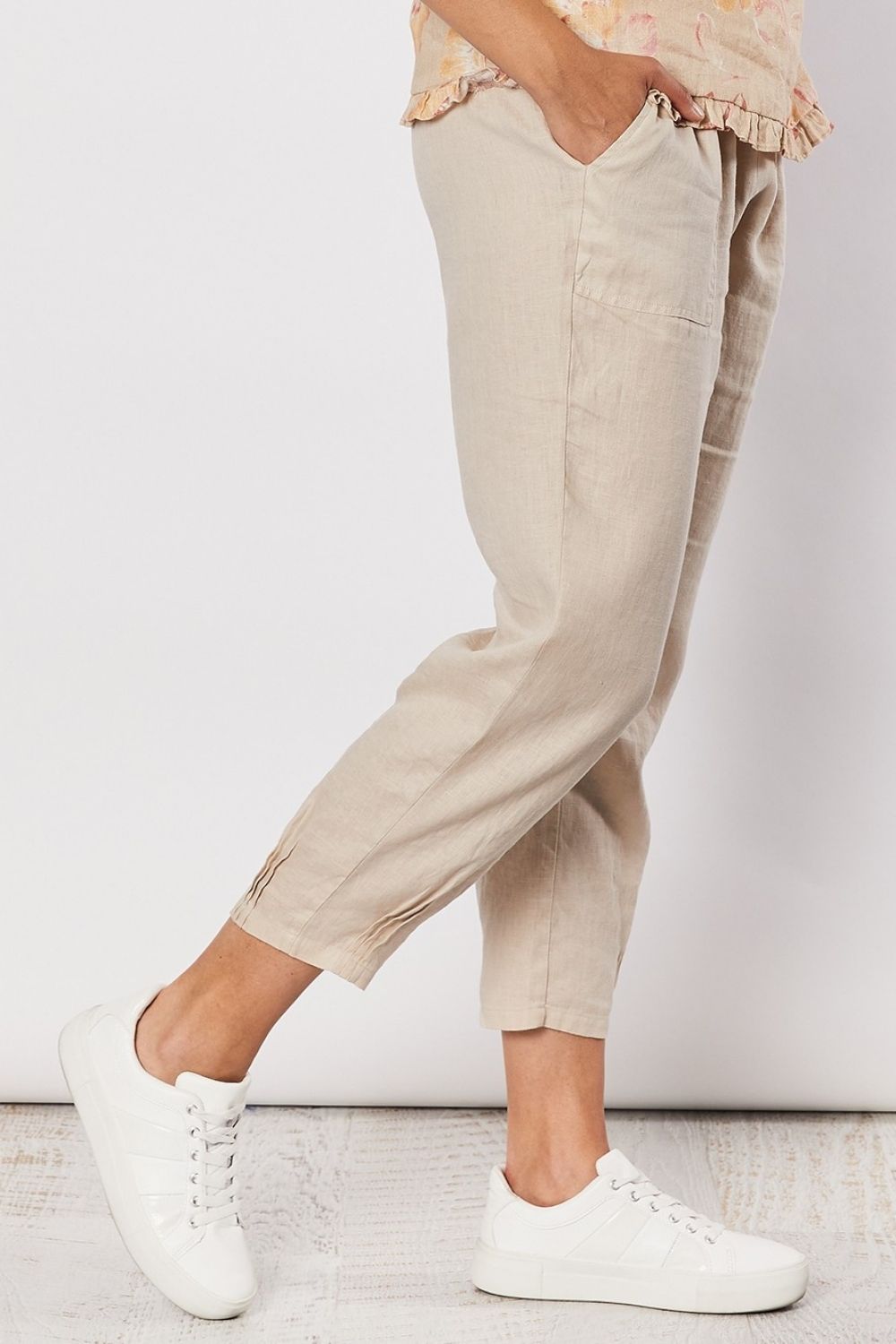 Gordon Smith Jersey Waist Sarah Linen Pant
