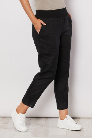 Gordon Smith Jersey Waist Linen Pant