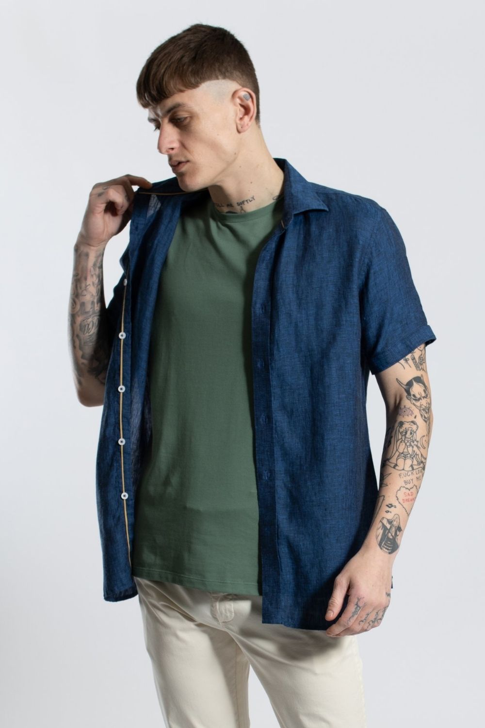 James Harper Linen Short Sleeve Shirt