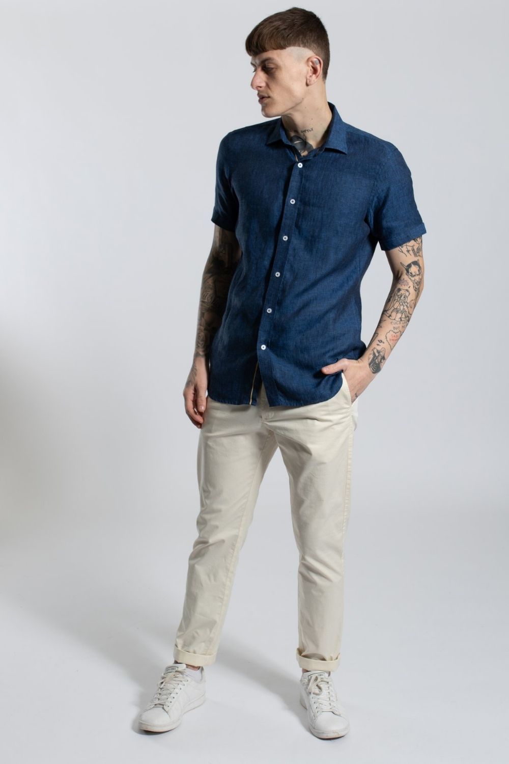 James Harper Linen Short Sleeve Shirt