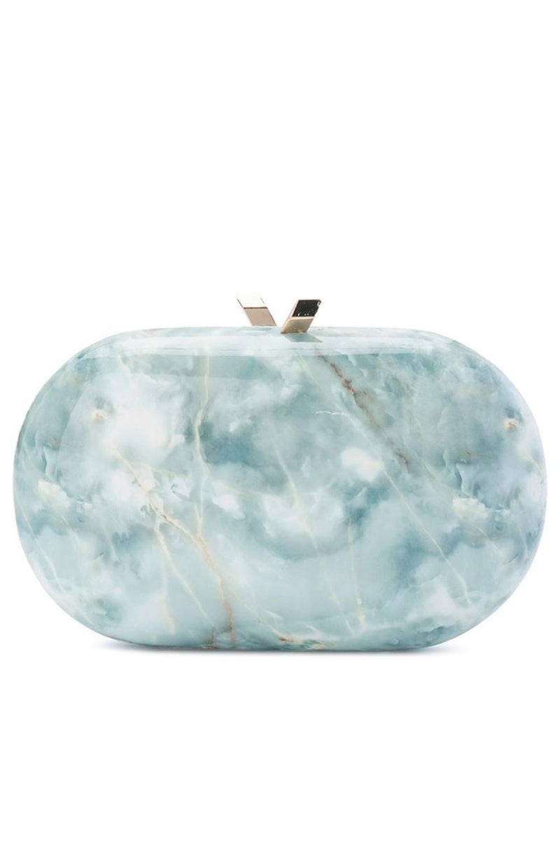 Olga Berg Quartz Oval Clutch