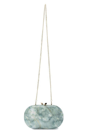 Olga Berg Quartz Oval Clutch