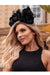Olga Berg Duchess Velvet and Organza Rose Headband
