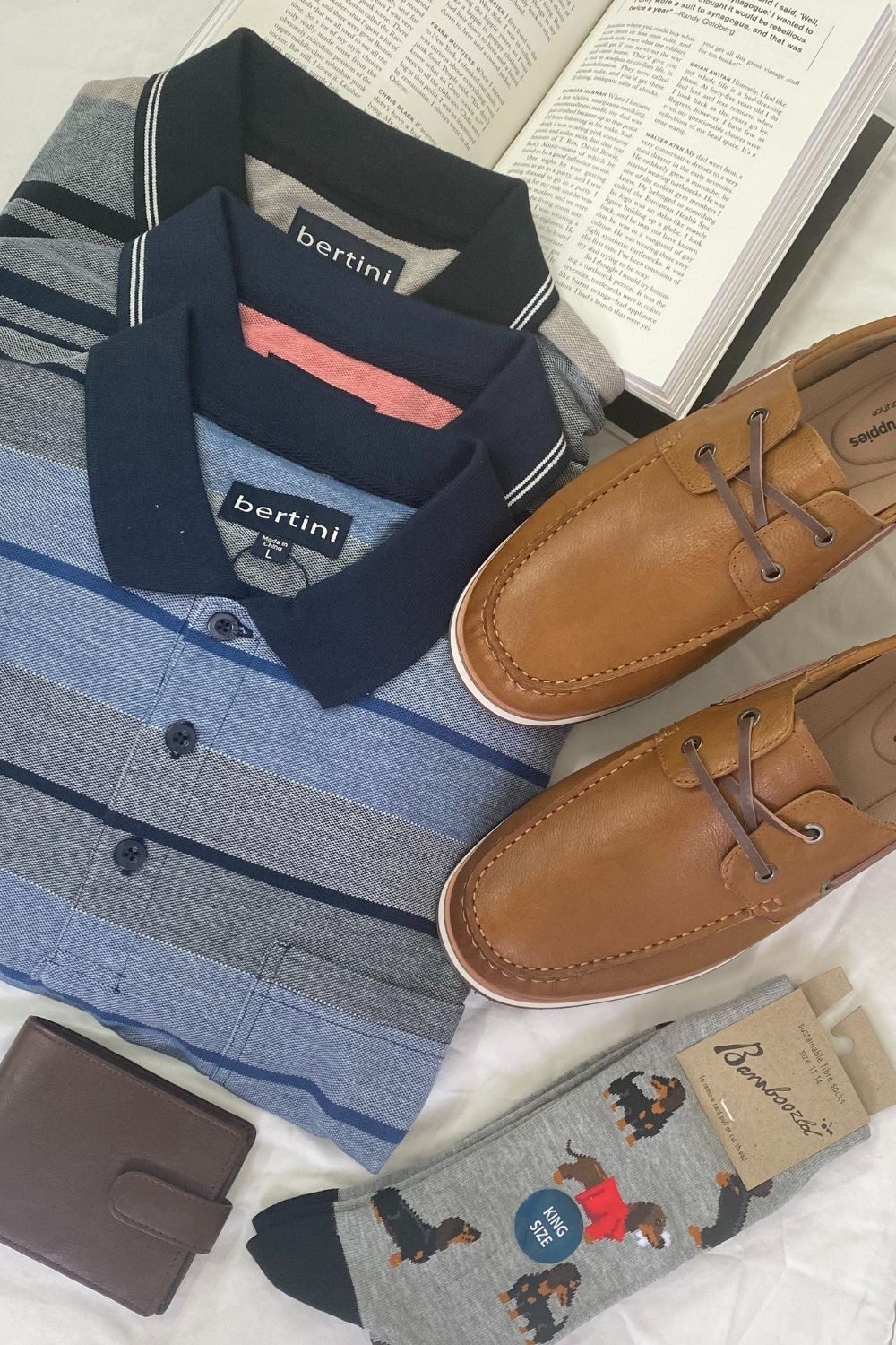 Bertini Striped Pique Polo