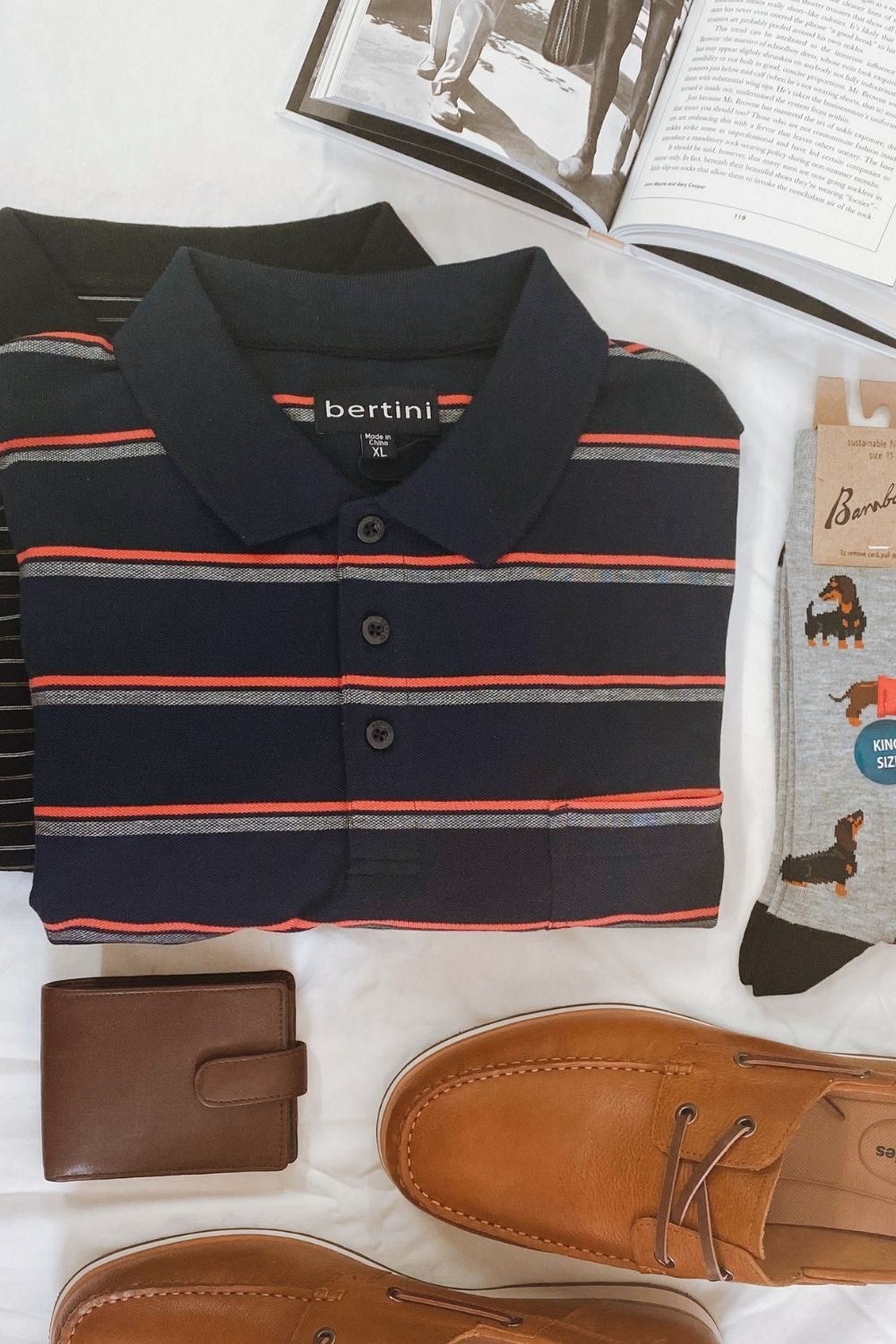 Bertini Striped Pique Polo