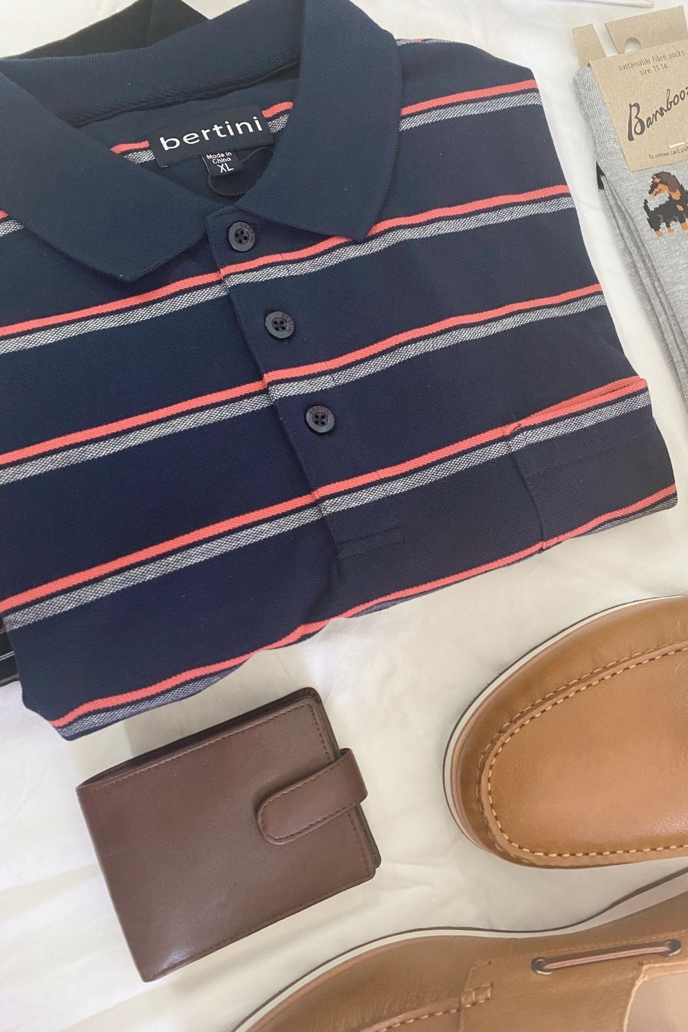 Bertini Striped Pique Polo