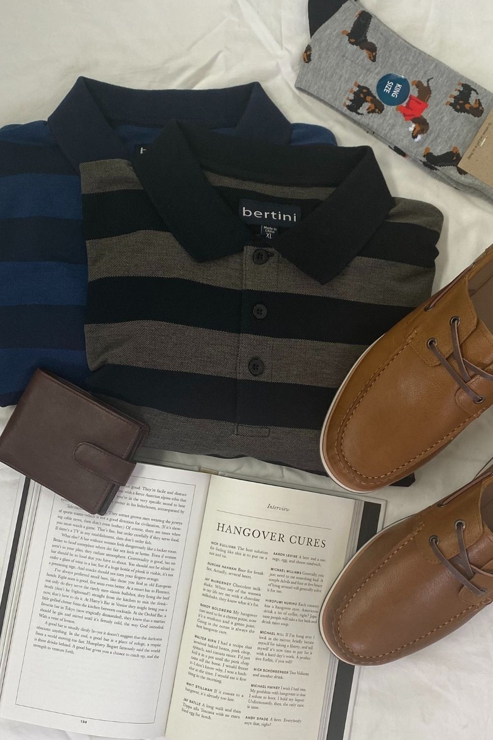 Bertini Striped Pique Polo