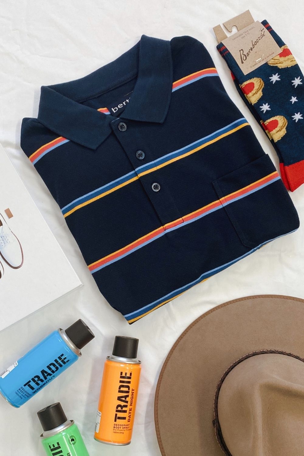 Bertini Striped Pique Polo