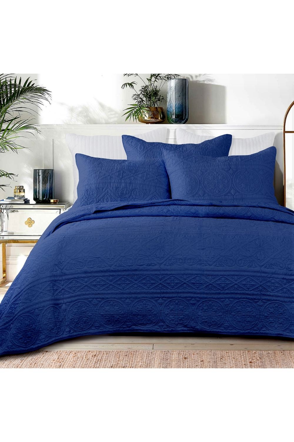 Classic Quilts Navy Quilt - King Single