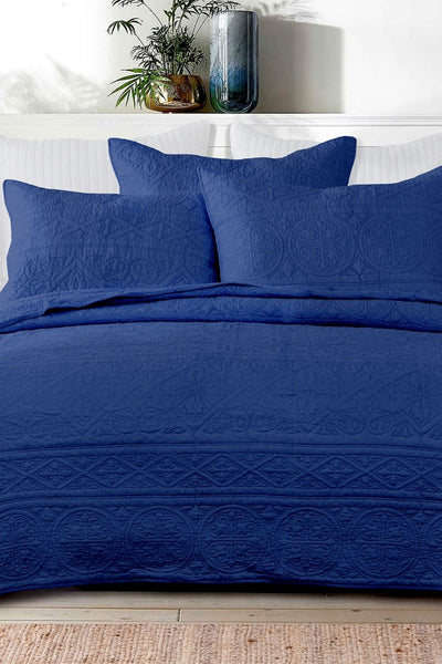 Classic Quilts Navy Quilt - King Single