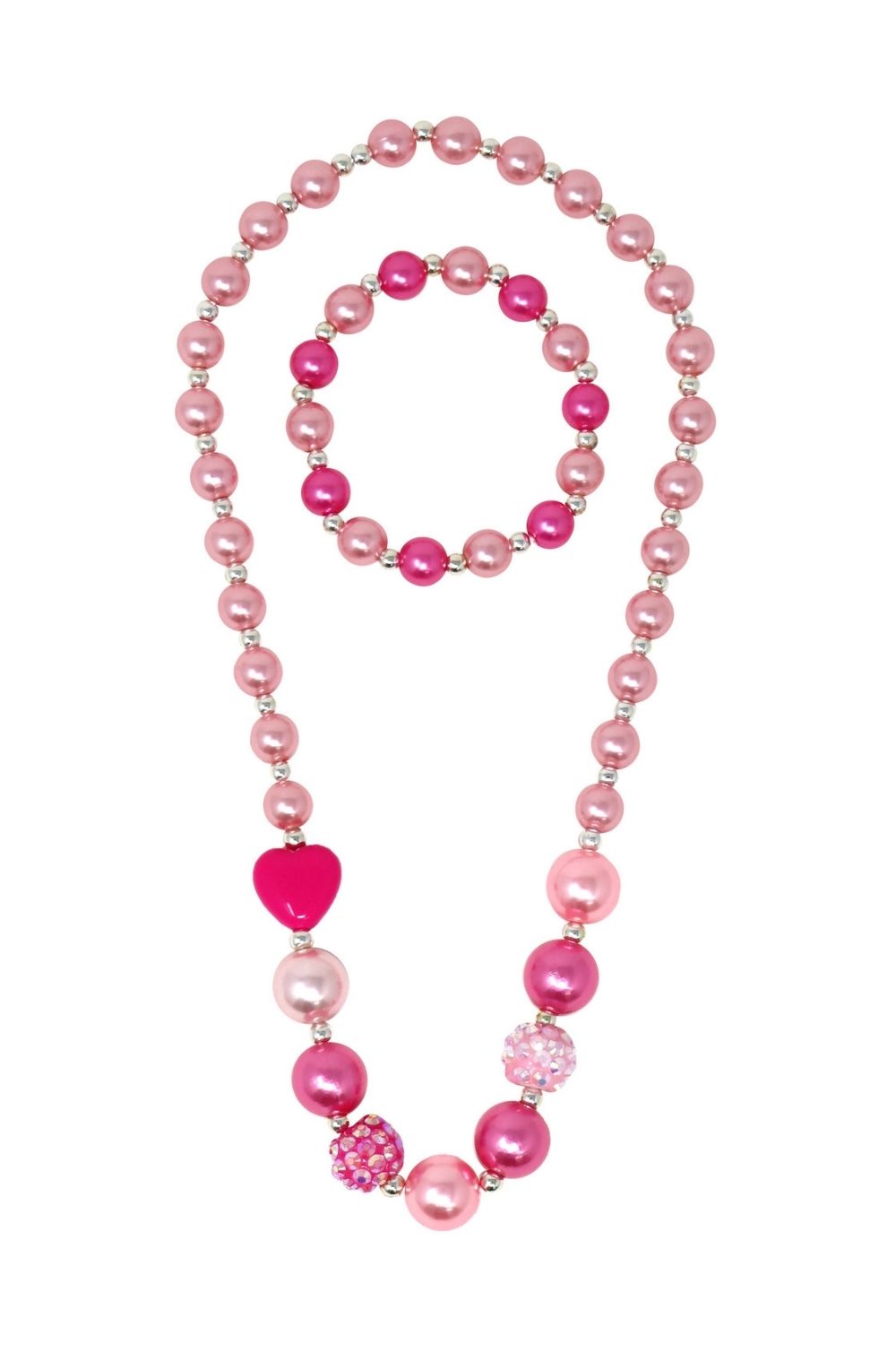 Pink Poppy Be My Valentine Necklace Set