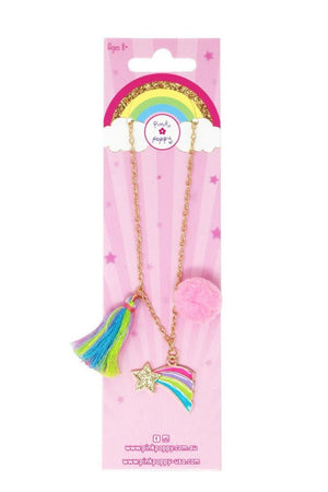 Pink Poppy Rainbow Starburst Necklace