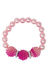 Pink Poppy Pearl Bubble Bracelet