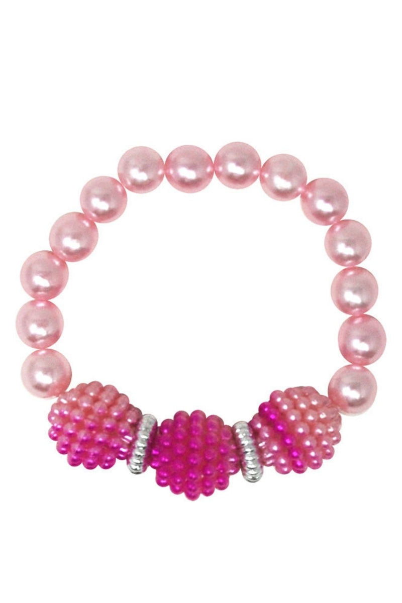 Pink Poppy Pearl Bubble Bracelet