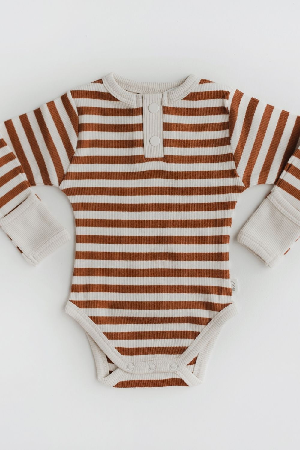 Snuggle Hunny Biscuit Stripe Long Sleeve Bodysuit