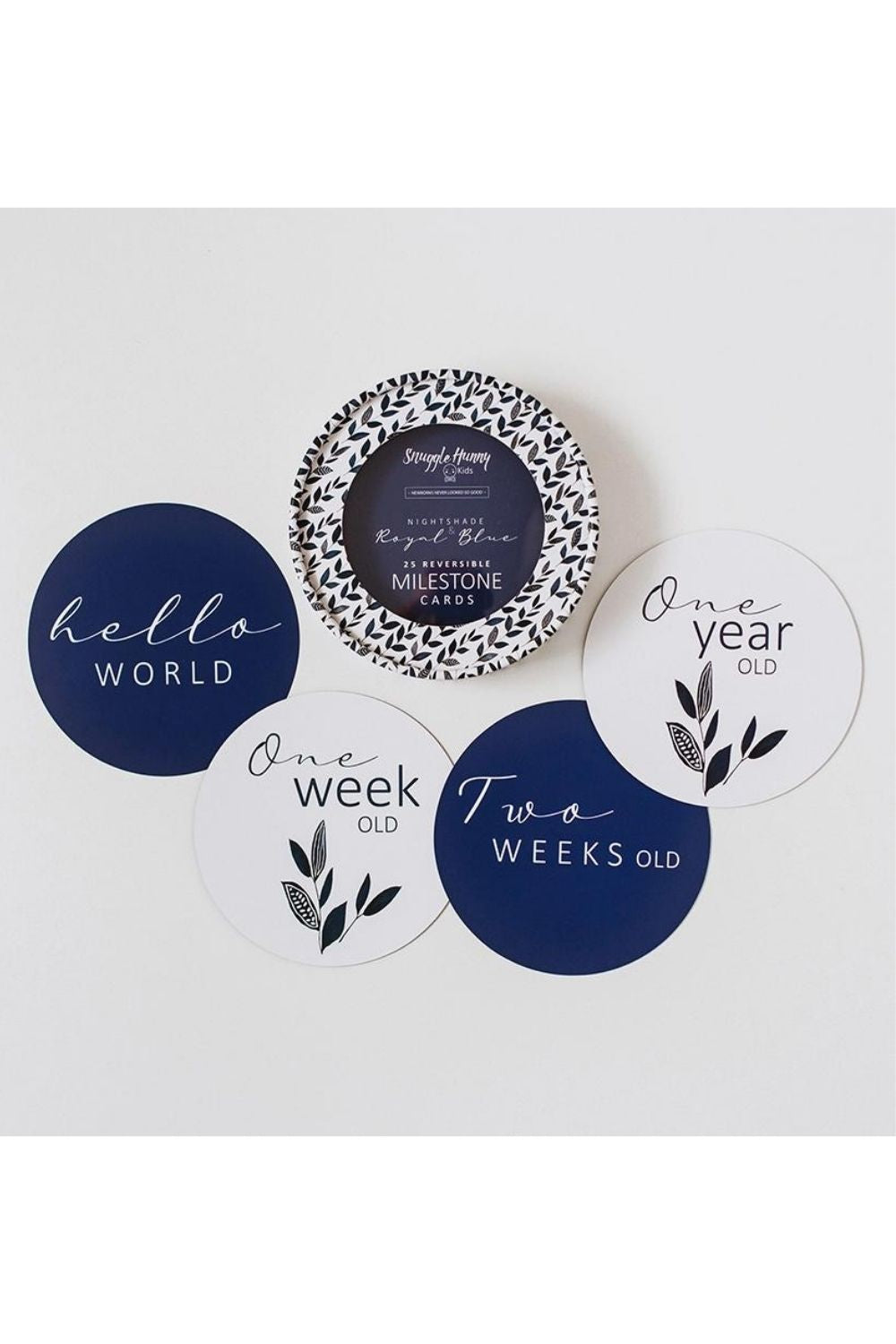 Snuggle Hunny Nightshade & Royal Blue Reversible Milestone Cards