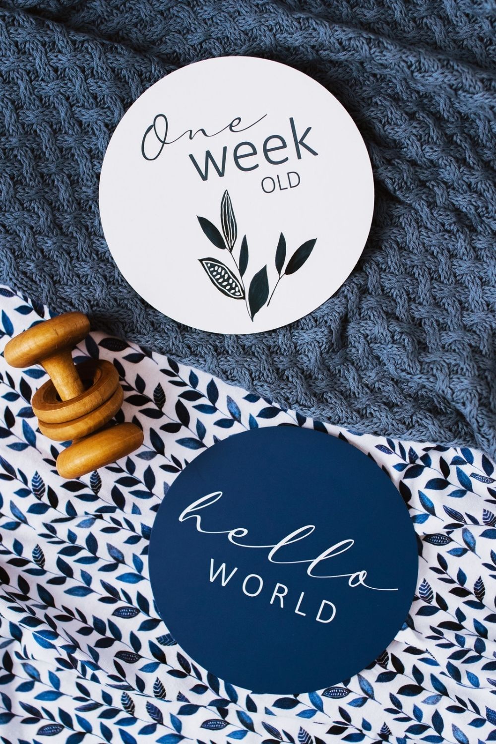 Snuggle Hunny Nightshade & Royal Blue Reversible Milestone Cards