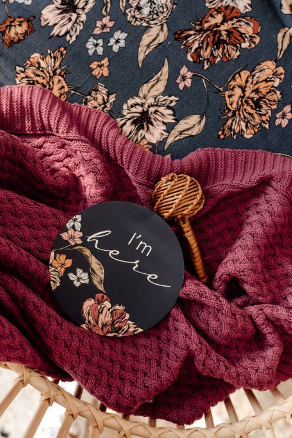 Snuggle Hunny Belle & Rose Gold Reversible Milestone Cards