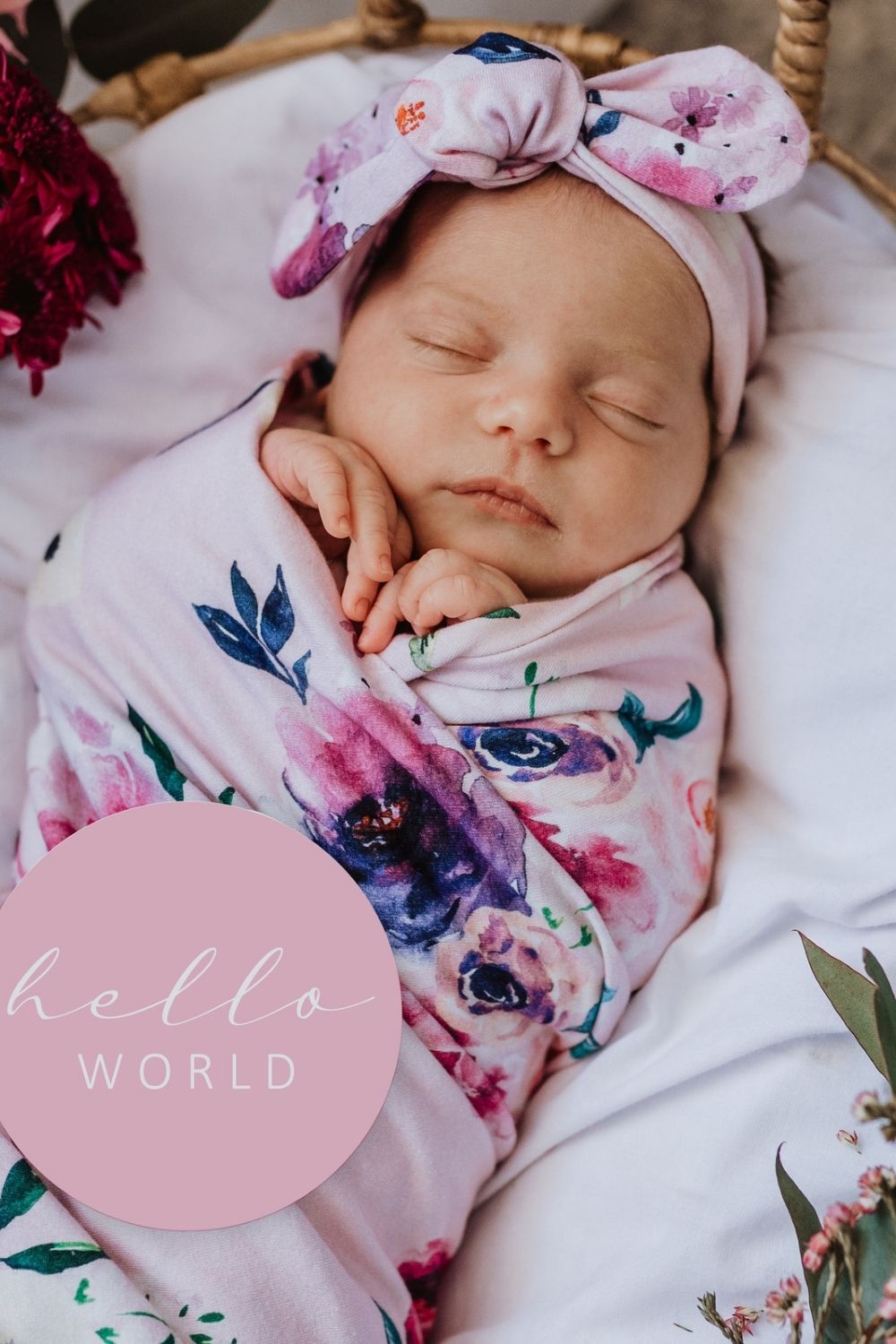 Snuggle Hunny Floral Kiss & Blossom Pink Reversible Milestone Cards