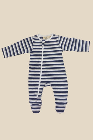 Tiny Twig Stripe Side Zip L/S Growsuit