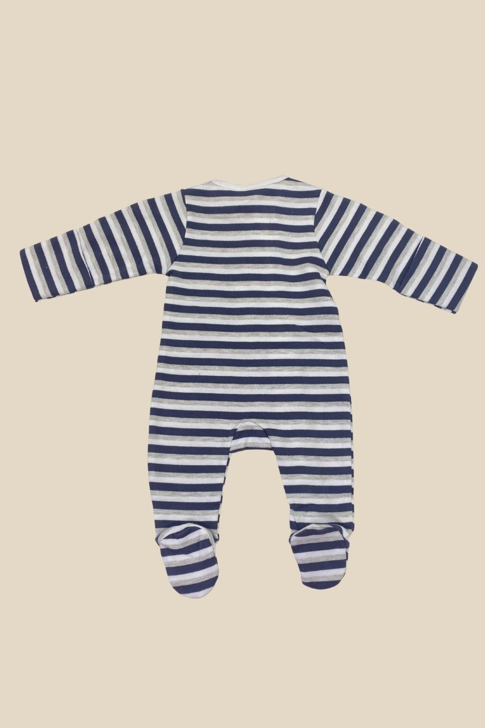 Tiny Twig Stripe Side Zip L/S Growsuit