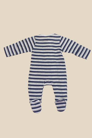 Tiny Twig Stripe Side Zip L/S Growsuit