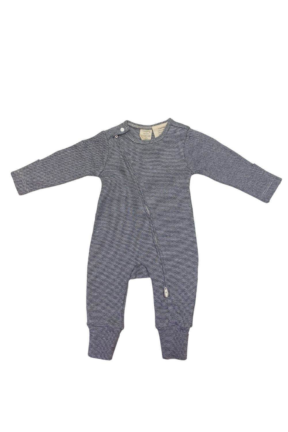 Tiny Twig Diamond Stripe L/S Zipsuit
