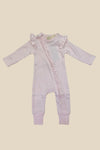 Tiny Twig Pink Frill L/S Zipsuit