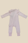 Tiny Twig Pink Frill L/S Zipsuit