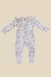 Tiny Twig Floral Frill L/S Zipsuit