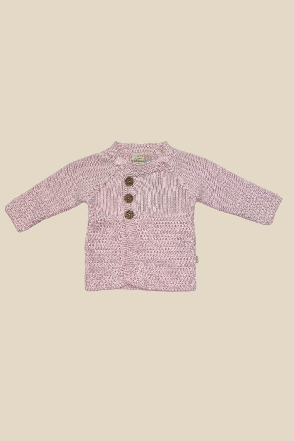 Tiny Twig Pink Girls Knitted Cardigan