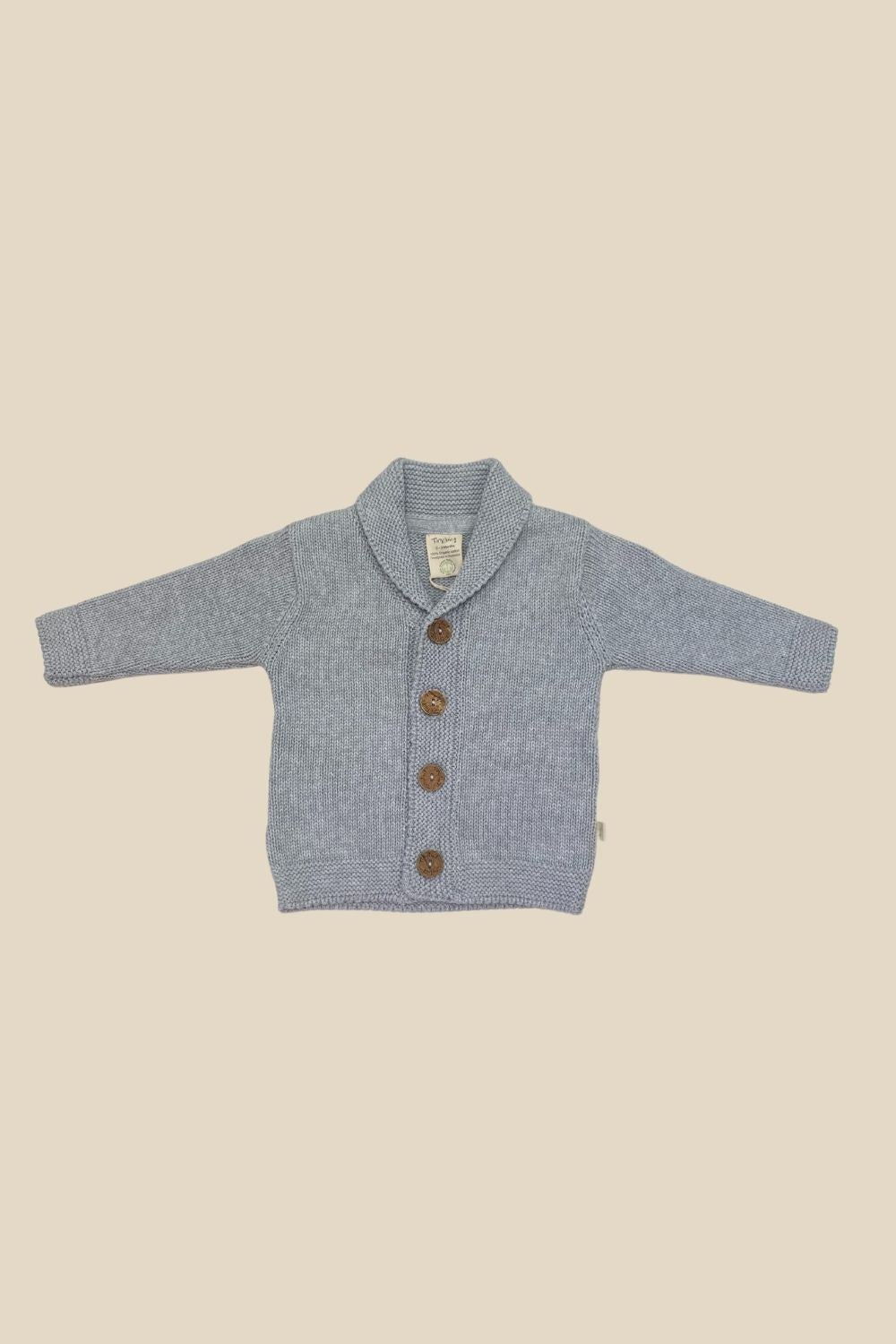 Tiny Twig Grey Boys Knitted Cardigan