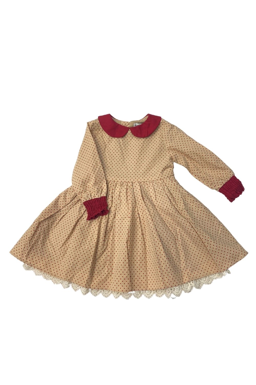 Arthur Ave Long Sleeve Collared Dot Dress