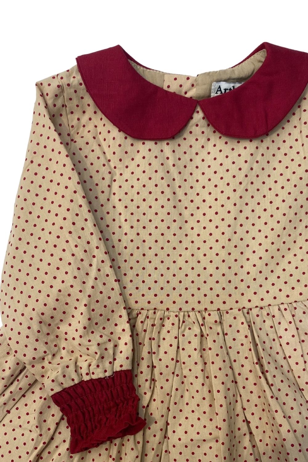 Arthur Ave Long Sleeve Collared Dot Dress