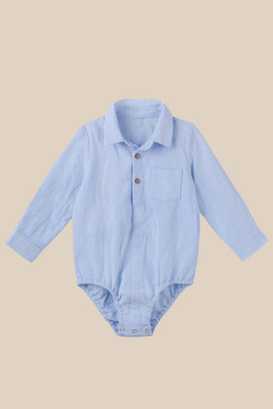 Designer Kidz Archie L/S Button Romper