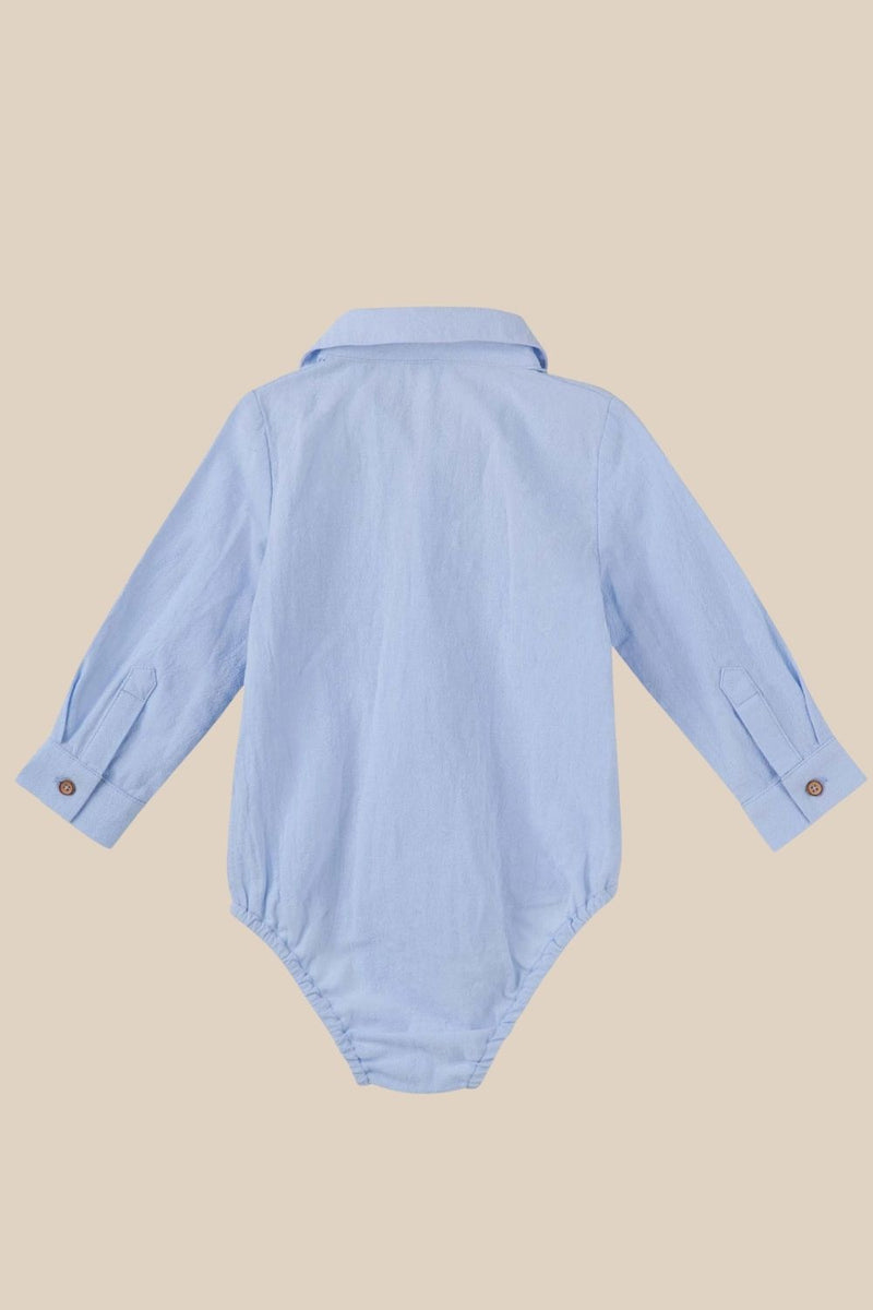 Designer Kidz Archie L/S Button Romper