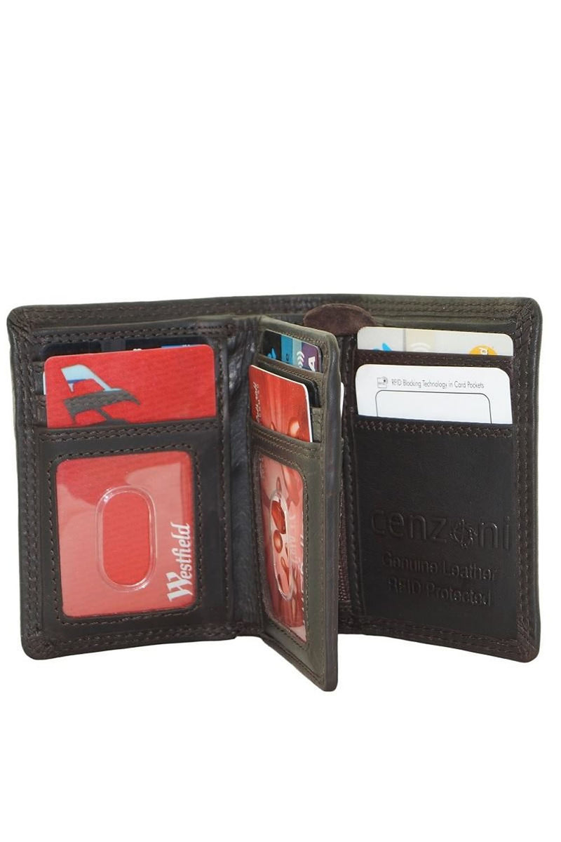 Cenzoni RFID Oil Pull Up Leather Mens Wallet